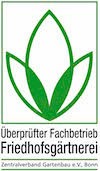 Überprüfter Fachbetrieb Friedhofsgärtnerei